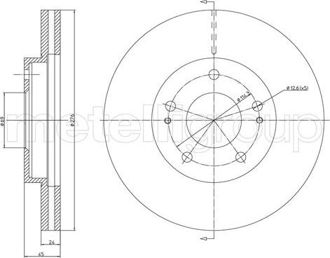 Cifam 800-1152C - Тормозной диск autospares.lv