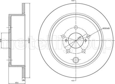 Cifam 800-1337C - Тормозной диск autospares.lv