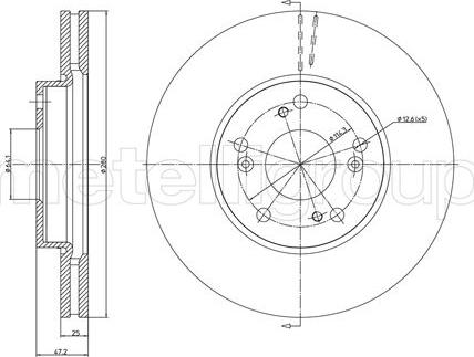 Cifam 800-1373C - Тормозной диск autospares.lv