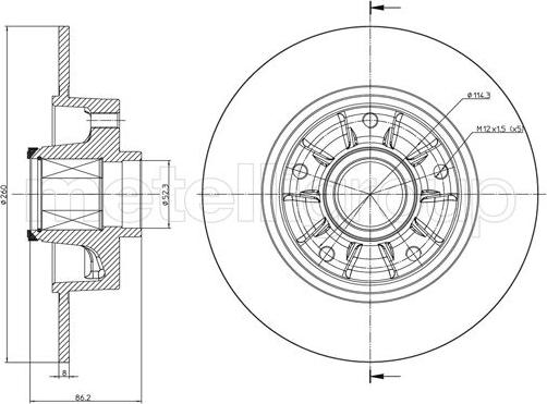 Cifam 800-1241 - Тормозной диск autospares.lv