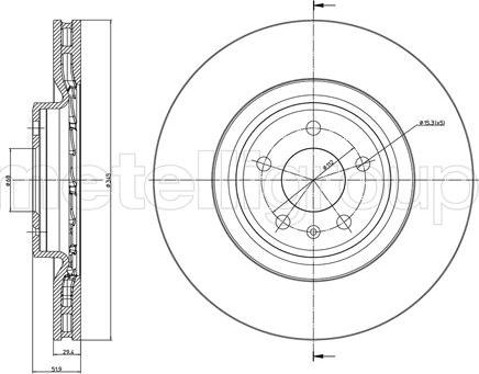 Cifam 800-1247C - Тормозной диск autospares.lv