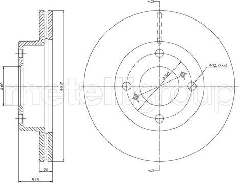 Cifam 800-1267 - Тормозной диск autospares.lv