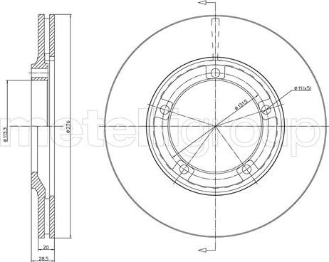 Cifam 800-1740 - Тормозной диск autospares.lv