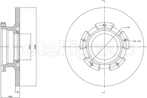 Cifam 800-1753C - Тормозной диск autospares.lv