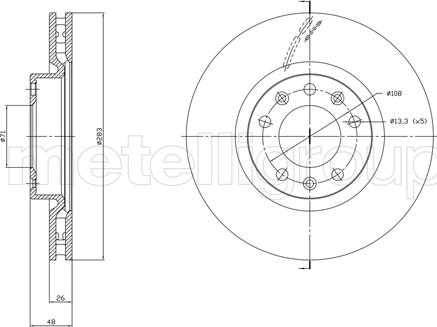 Cifam 800-1764C - Тормозной диск autospares.lv