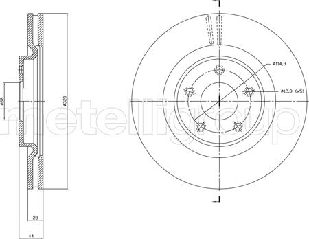 Cifam 800-1783C - Тормозной диск autospares.lv