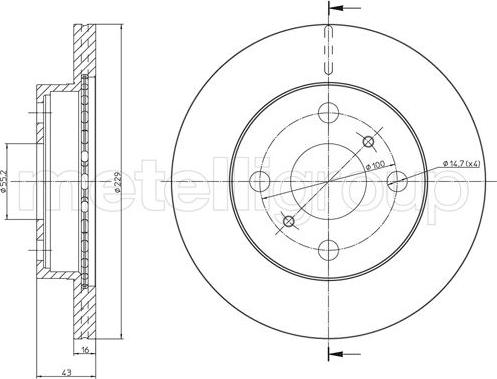 Cifam 800-1735 - Тормозной диск autospares.lv