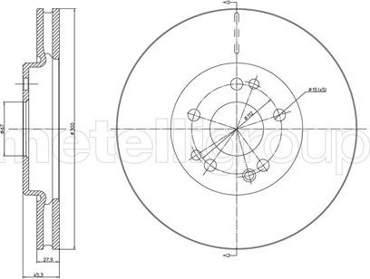 Cifam 800-300 - Тормозной диск autospares.lv