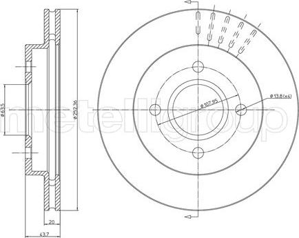 Denckermann B130068 - Тормозной диск autospares.lv