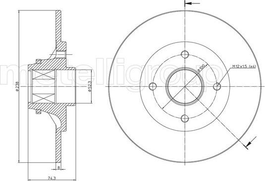 Cifam 800-384 - Тормозной диск autospares.lv