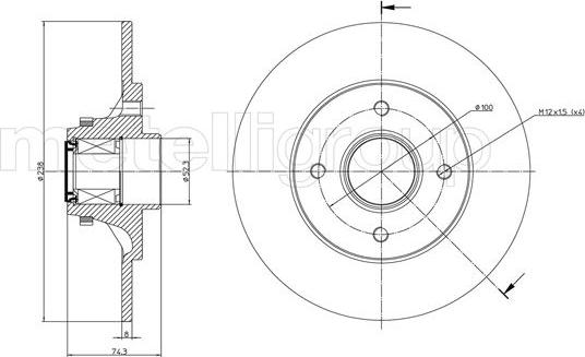 Cifam 800-243 - Тормозной диск autospares.lv