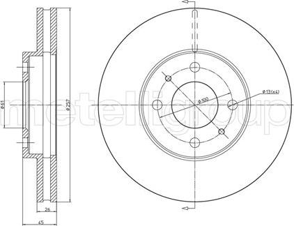 Cifam 800-250 - Тормозной диск autospares.lv