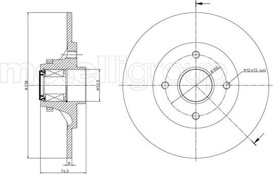 Cifam 800-236 - Тормозной диск autospares.lv