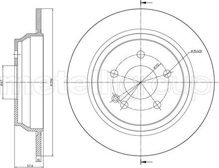 Cifam 800-712 - Тормозной диск autospares.lv