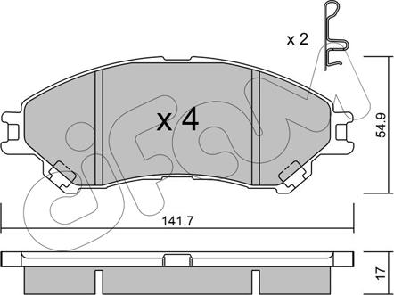 Cifam 822-996-0 - Тормозные колодки, дисковые, комплект autospares.lv