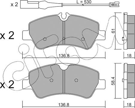 Cifam 822-991-1 - Тормозные колодки, дисковые, комплект autospares.lv