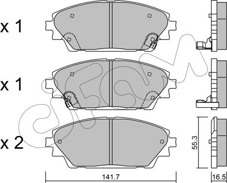 Cifam 822-992-0 - Тормозные колодки, дисковые, комплект autospares.lv