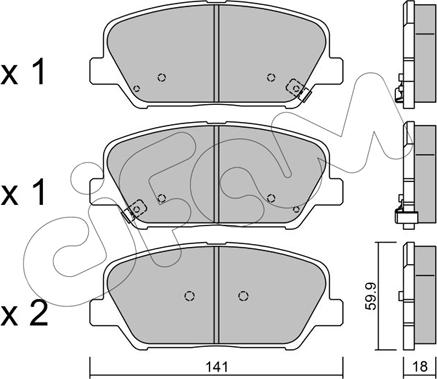 Cifam 822-997-0 - Тормозные колодки, дисковые, комплект autospares.lv