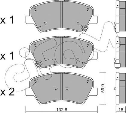 Cifam 822-944-0 - Тормозные колодки, дисковые, комплект autospares.lv