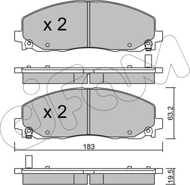 Cifam 822-946-0 - Тормозные колодки, дисковые, комплект autospares.lv