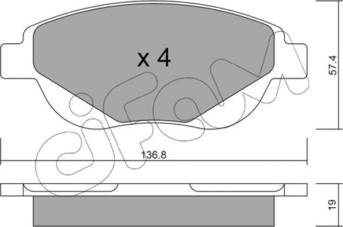 Cifam 822-948-0 - Тормозные колодки, дисковые, комплект autospares.lv