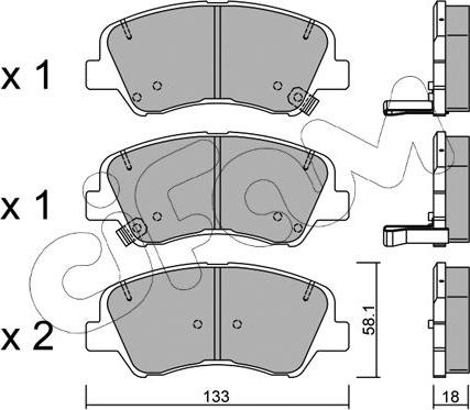 Cifam 822-943-0 - Тормозные колодки, дисковые, комплект autospares.lv