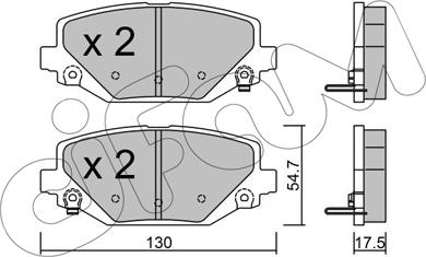 Cifam 822-947-0 - Тормозные колодки, дисковые, комплект autospares.lv