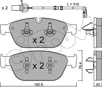 Cifam 822-954-0K - Тормозные колодки, дисковые, комплект autospares.lv