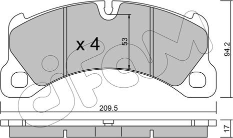 Cifam 822-956-0 - Тормозные колодки, дисковые, комплект autospares.lv