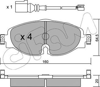 Cifam 822-950-0K - Тормозные колодки, дисковые, комплект autospares.lv