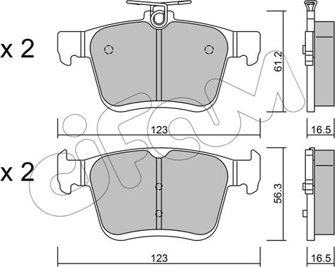 Cifam 822-951-0 - Тормозные колодки, дисковые, комплект autospares.lv