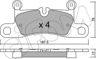 Cifam 822-958-0 - Тормозные колодки, дисковые, комплект autospares.lv