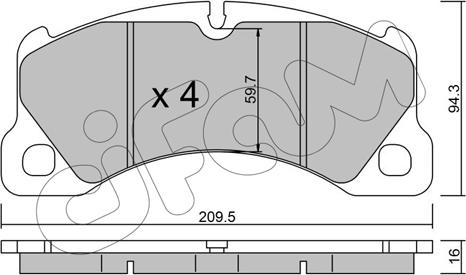 Cifam 822-957-0 - Тормозные колодки, дисковые, комплект autospares.lv