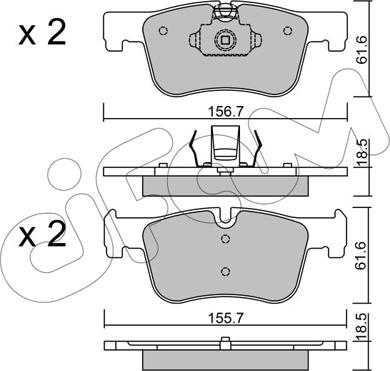 Cifam 822-960-0 - Тормозные колодки, дисковые, комплект autospares.lv