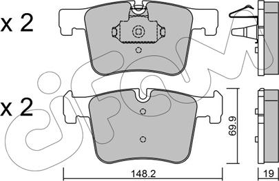 Cifam 822-961-0 - Тормозные колодки, дисковые, комплект autospares.lv