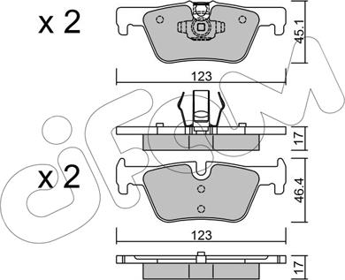 Cifam 822-962-0 - Тормозные колодки, дисковые, комплект autospares.lv