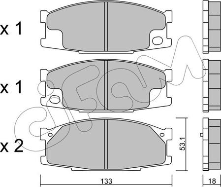 Cifam 822-909-0 - Тормозные колодки, дисковые, комплект autospares.lv