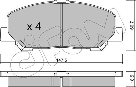 Cifam 822-905-0 - Тормозные колодки, дисковые, комплект autospares.lv