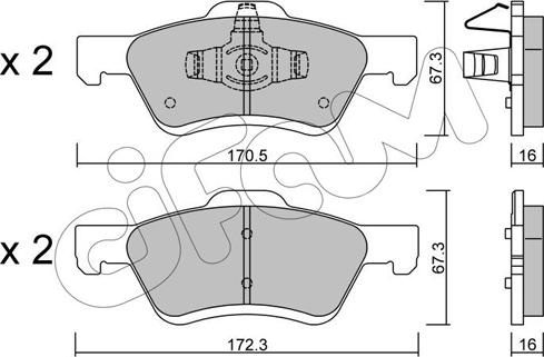 Cifam 822-906-0 - Тормозные колодки, дисковые, комплект autospares.lv