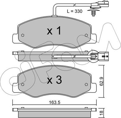 Cifam 822-900-0 - Тормозные колодки, дисковые, комплект autospares.lv