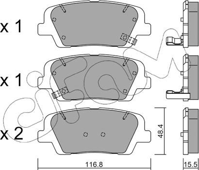 Cifam 822-901-0 - Тормозные колодки, дисковые, комплект autospares.lv