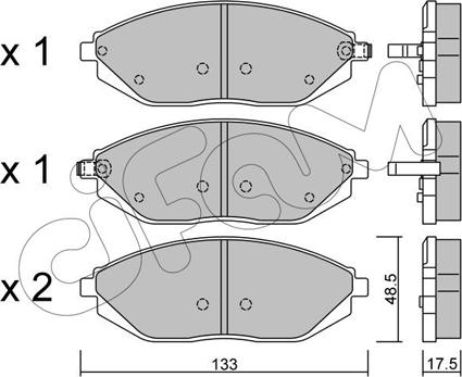 Cifam 822-908-0 - Тормозные колодки, дисковые, комплект autospares.lv