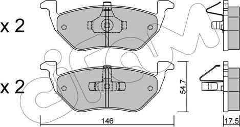 Cifam 822-907-0 - Тормозные колодки, дисковые, комплект autospares.lv