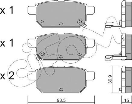 Cifam 822-915-0 - Тормозные колодки, дисковые, комплект autospares.lv