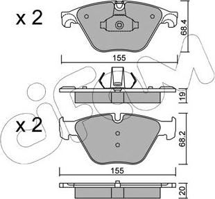 Cifam 822-918-0 - Тормозные колодки, дисковые, комплект autospares.lv