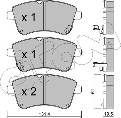 Cifam 822-913-0 - Тормозные колодки, дисковые, комплект autospares.lv