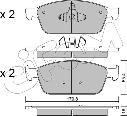 Cifam 822-989-0 - Тормозные колодки, дисковые, комплект autospares.lv