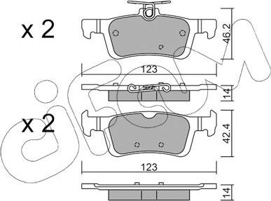 Cifam 822-986-1 - Тормозные колодки, дисковые, комплект autospares.lv