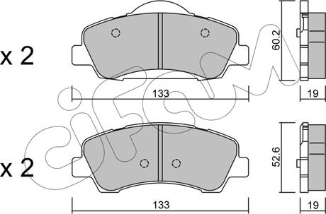 Cifam 822-982-0 - Тормозные колодки, дисковые, комплект autospares.lv