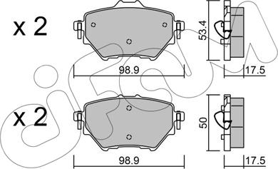 Cifam 822-987-0 - Тормозные колодки, дисковые, комплект autospares.lv